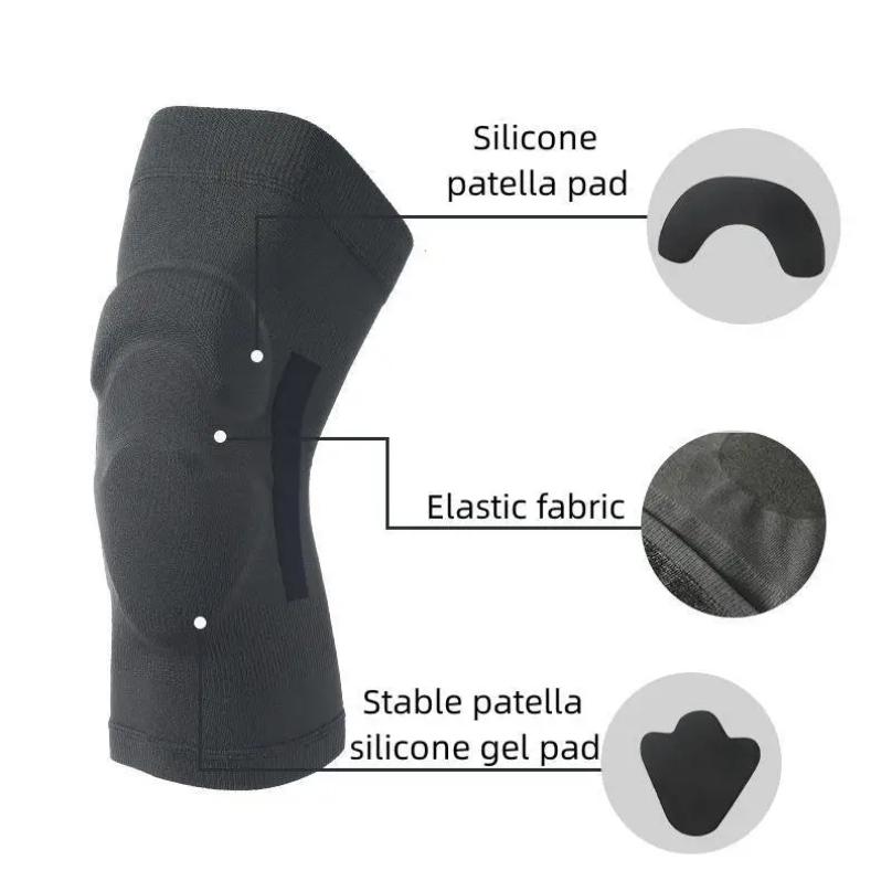 1Pair Knee Pads Eva Padded Crashproof Leg Compression Sleeve Knee Support Brace Football Volleyball Basketball Gym Sport Kneepad