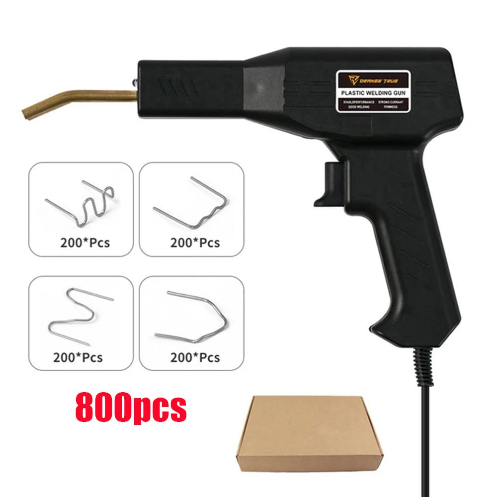 11W Welding Machine EU Plastic Welding Gun With 1 Kind Of Nails Car Bumper Repair Cracking Tool Garage Nailer PVC Machine Black