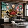 Onepunch Man Wall Tapestry Aesthetic Wall Hanging Printed Fabric Blanket Decorative Tapestries For Bedroom Living Room Home Decor