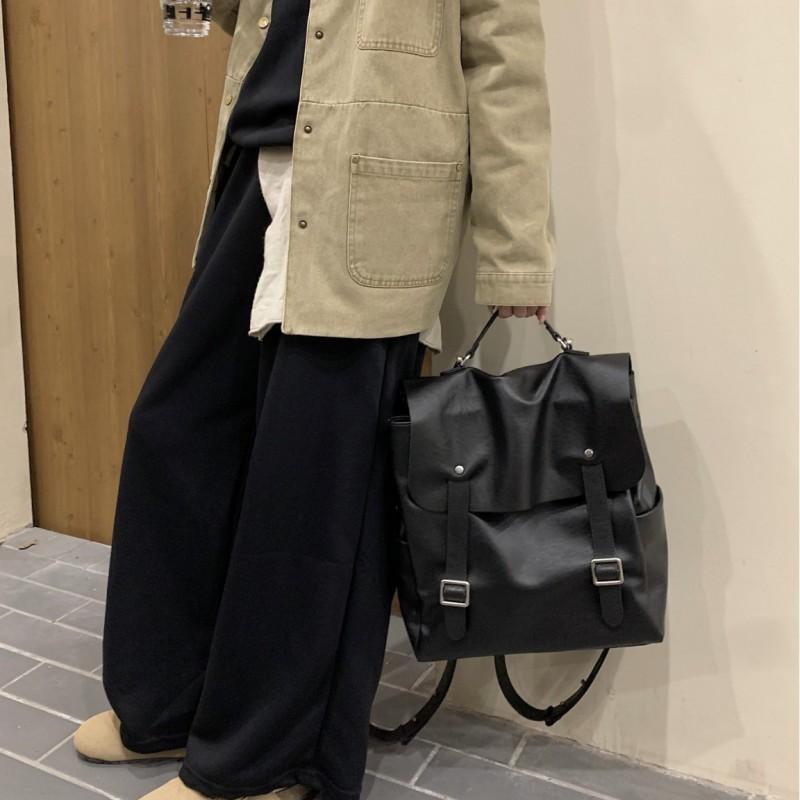 Womens Leather Backpack Work Commute Travel Laptop Large Capacity Casual Vintage Style Shoulder Bag