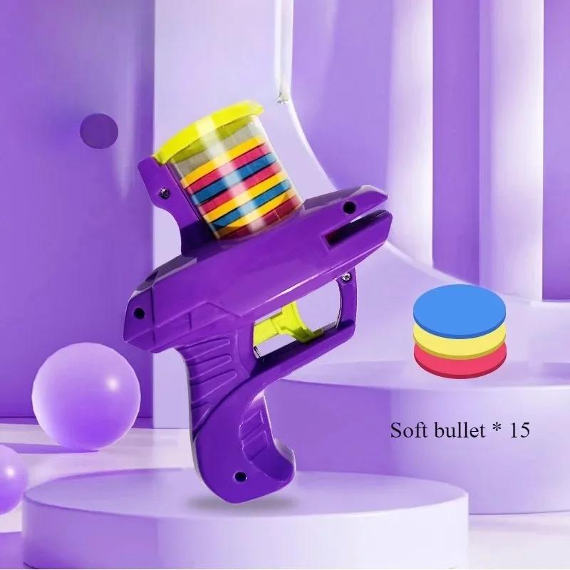 Pet Flying Disc Launcher Toy Durable Chew Resistant Interactive Play Toy With 15 Reusable Foam Discs For Cats Dogs