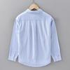Spring New Striped Shirt Men's Trendy Long-sleeved Loose Casual Versatile Top Pure Cotton Shirt