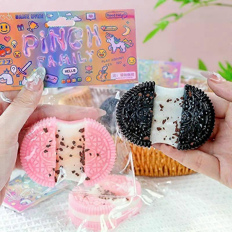 2pcs Squishy Biscuits Squeeze Toys,Sensory Fidget Toy for Your Best Mellow and Chill,Party Favors,Perfect Desk Accessory for Adults