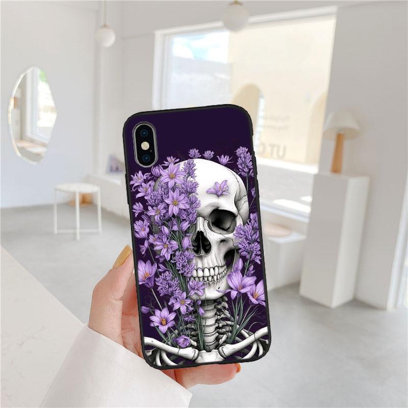 LO87 Skeleton Skull Phone Case for Samsung Galaxy A11 A12 A13 A15 A52S A53 A55 A56 A70 A71 A72 A73 F06 F16 F56 S10 Plus S10e