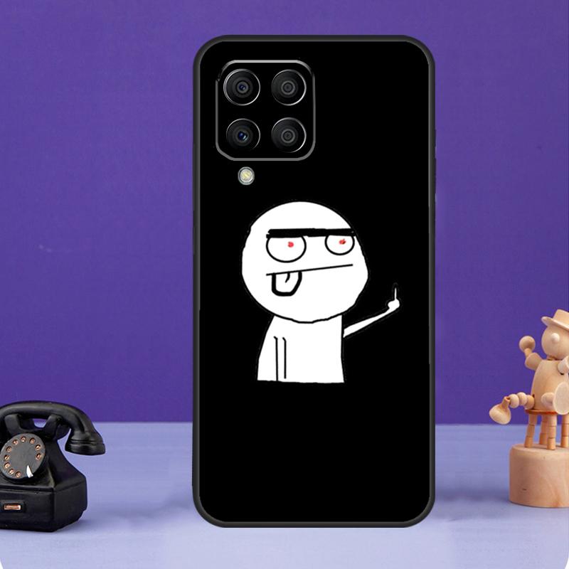 Vtipný pouzdro se středním prstem pro Samsung Galaxy M13 M33 M53 M20 M30s M31s M12 M32 M52 M11 M51 M14 M34 M54 M55 Kryt