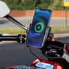 Motorcycle Wireless Charger Holder Phone Mount USB C QC 3.0 Fast Charging Cradle