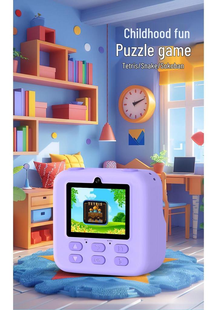 Instant Print Kids' Mini Digital Camera with Video Recording