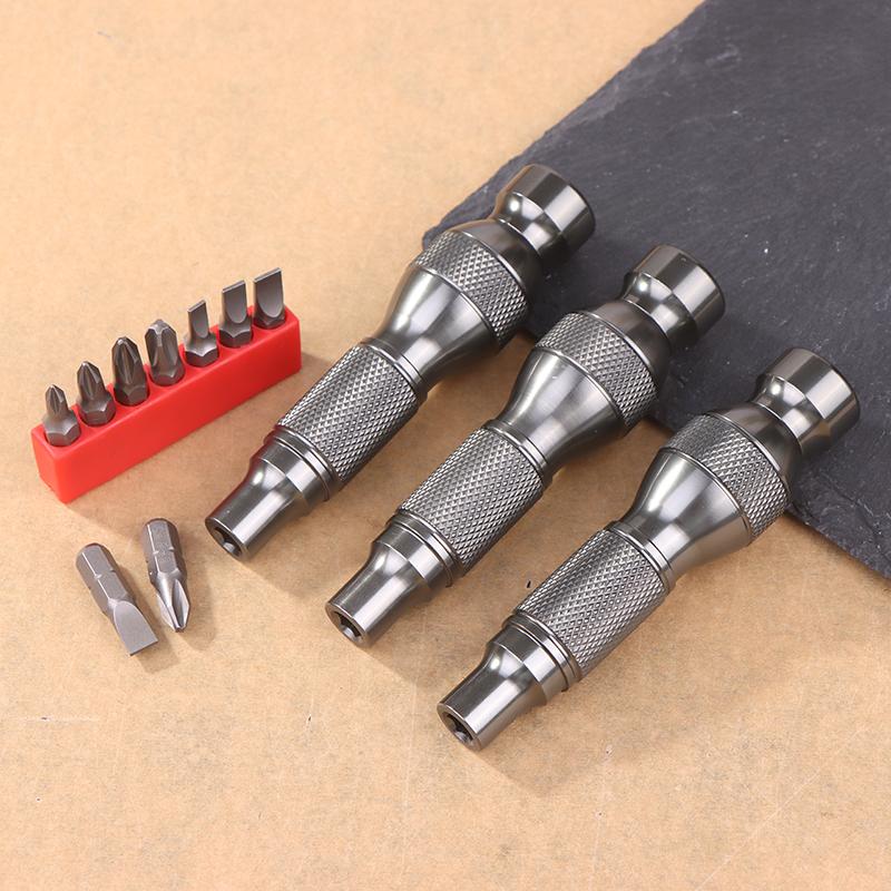 Metal Screwdriver Multi-Purpose Wrench 6.35 Batch Head Aluminum Alloy Household Cross Handle Precision Portable Wrench