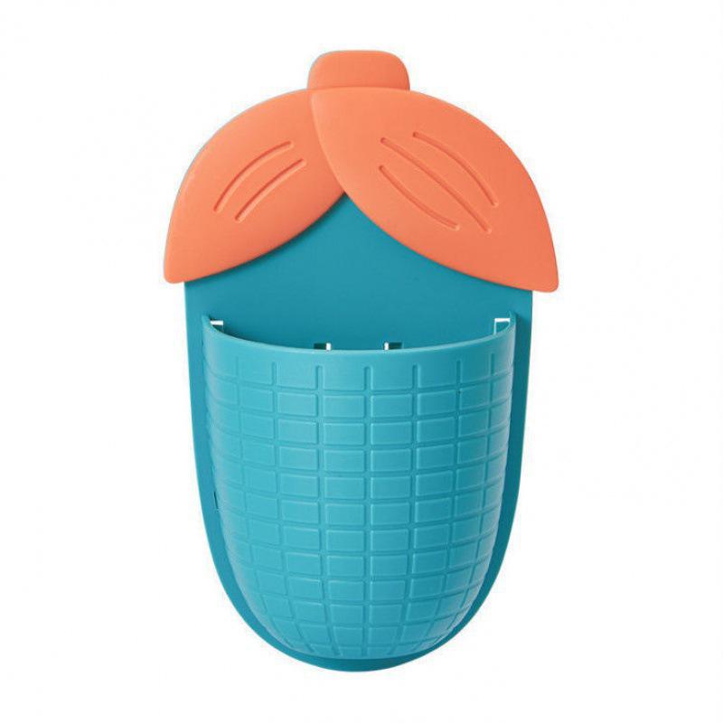 

Movable Bathroom Organizer: Corn Storage Rack, Plastic Toothpaste & Toothbrush Holder, No-Install, Multi-purpose Box.