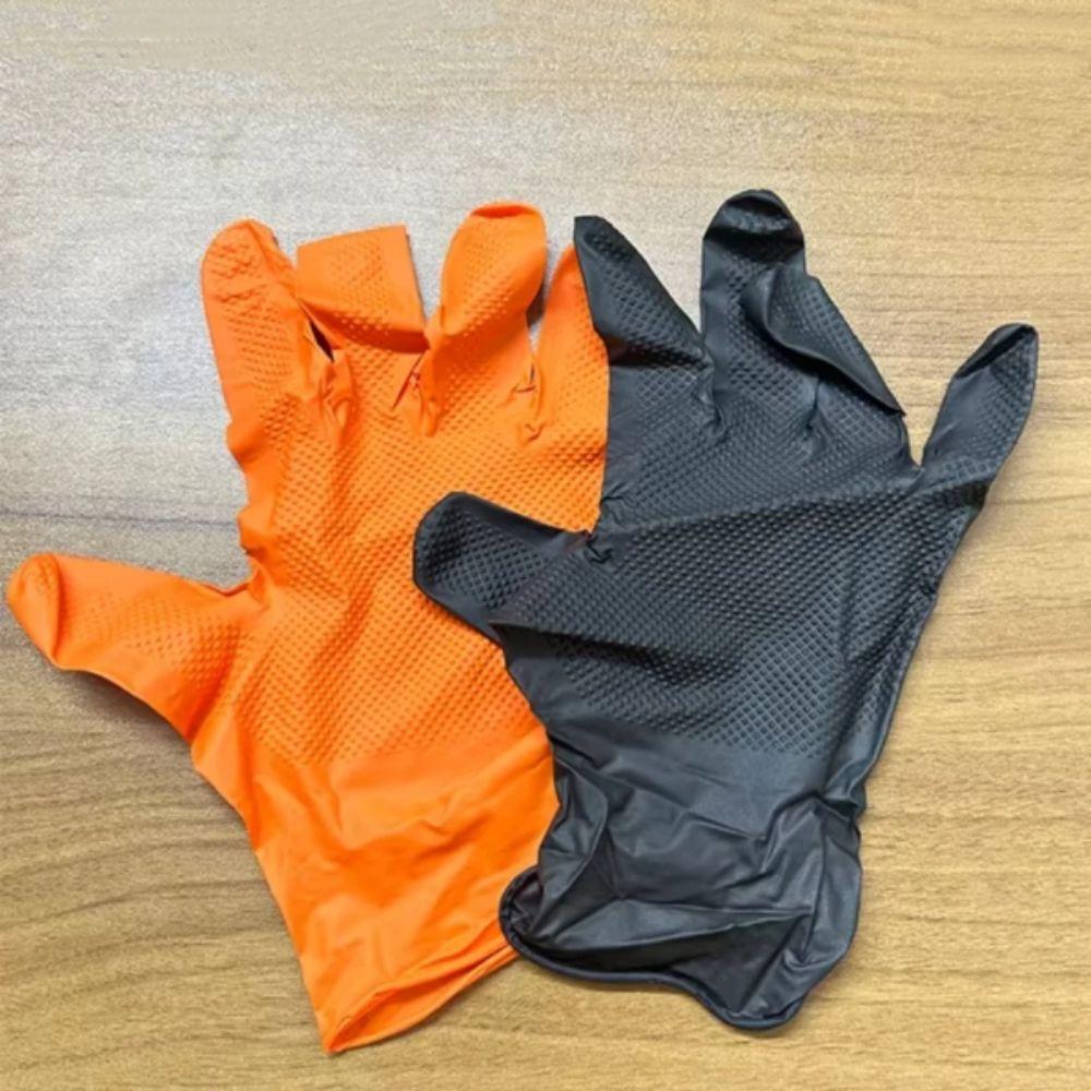 Textured Nitrile Gloves Latex Free Mechanic Gloves Mechanic Industrial Gloves  Work Gloves