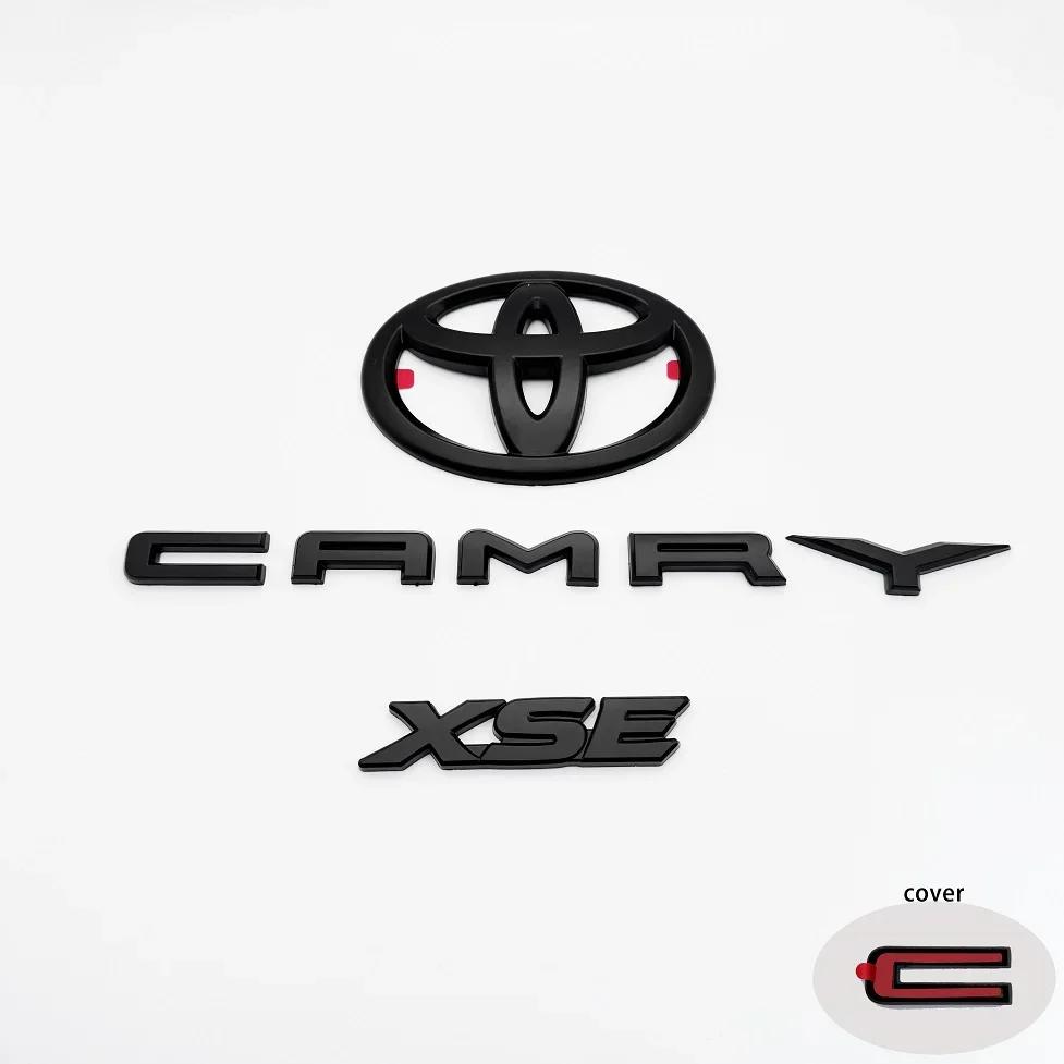 

3pcs ABS Overlay Matt black for Toyota Camry 2018-2024 modified three-dimensional covering 3D SE XSE LE trunk sticker accessory