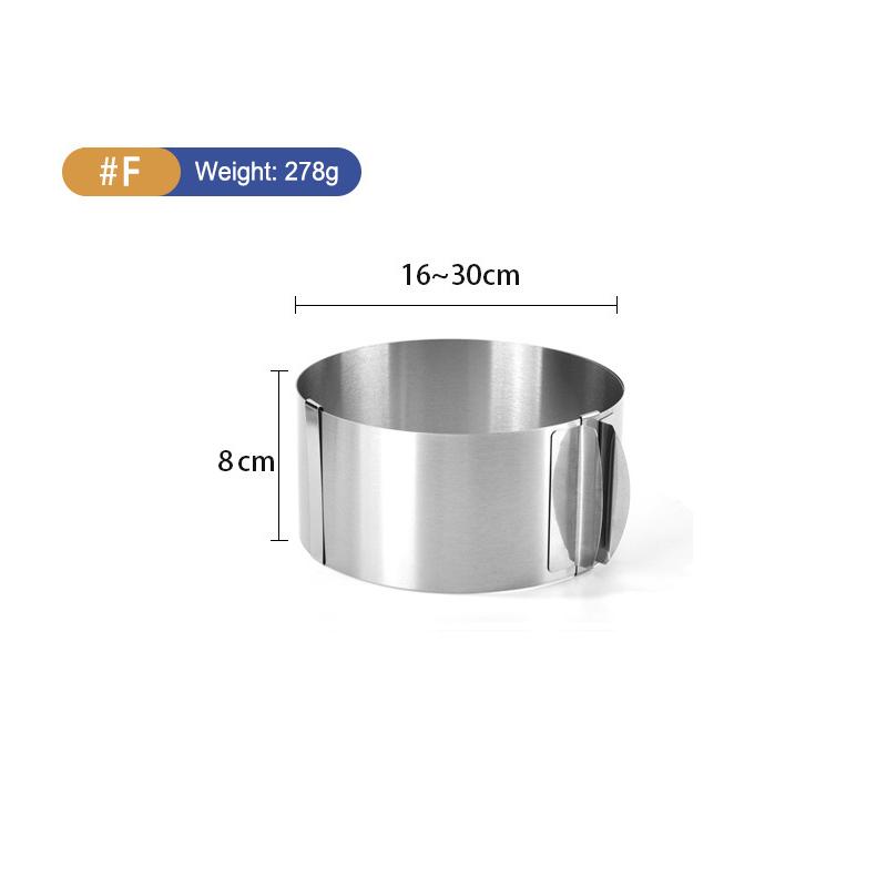 Cake Mold Ring Retractable Stainless Steel Adjustable Round Mousse Cake Ring Milk Bar Mold Cake Chocolate DIY Baking Mould Tool