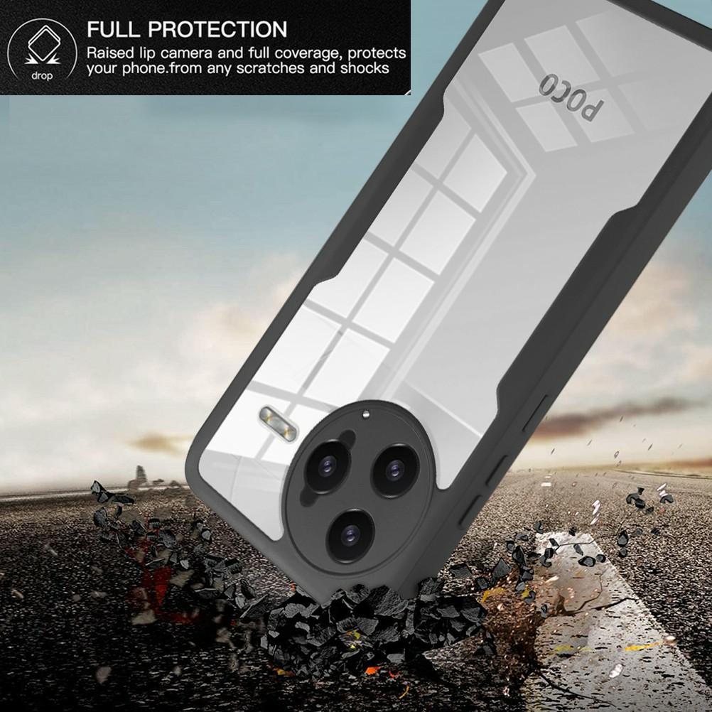 For Xiaomi Poco F7 Ultra 5G/Redmi K80 Pro 5G Case Acrylic+TPU Clear Phone Cover with PET Screen Film