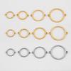 10Pcs 20Pcs Stainless Steel Hollow Double Hole Circle Charms Pendant Bracelet Cabochon Tray Bezel Blank Settings Jewelry Making