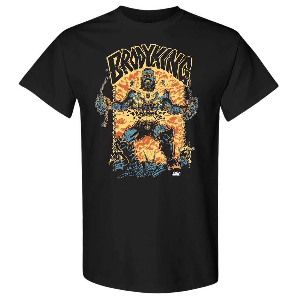 BRODY KING  BIG BURNING BRODY AEW Official TShirt Unisex T-Shirt S