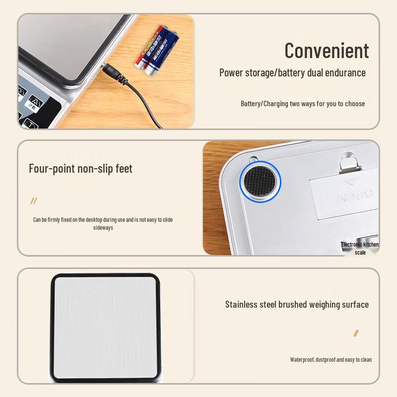 Baijie Digital köksvåg med hög precision (CN-version)