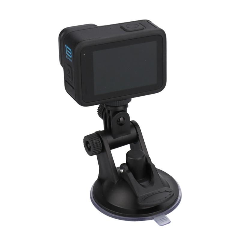 Rotatable Camera Holder For Dashboard Cameras Ensures Secure Attachment to Glass Surfaces During Driving