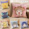 Anime CCardcaptor SSakura Kissenbezug Seidiger Kurzer Plüsch Versteckter Reißverschluss Staubdicht Sofa Kissenbezug Für Heimdekoration