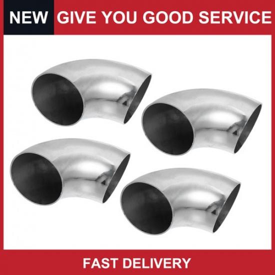 Universal  OD 2.5inch 90 Degree Mandrel Bend Elbow Bend Exhaust Tube Pack of 4