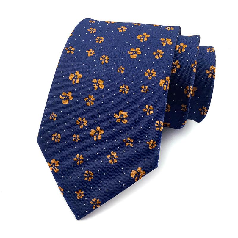 New Men's Classic Floral Dot Tie Luxury 8cm Jacquard Neck Tie Necktie For Men Business Wedding Party Daily Wear Accessory