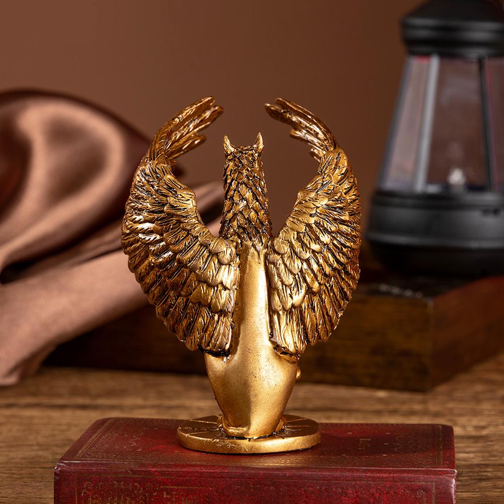 Griffon Pattern Resin Craft Room Decoration Small Statue Ornaments Desktop Decorations Christmas and Halloween Gifts