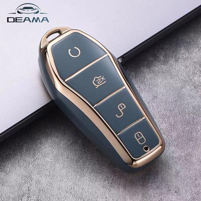Étui de clé de voiture en TPU à 4 boutons pour BYD Atto 3 Han EV Dolphin Housse de protection pour télécommande Accessoires automobiles