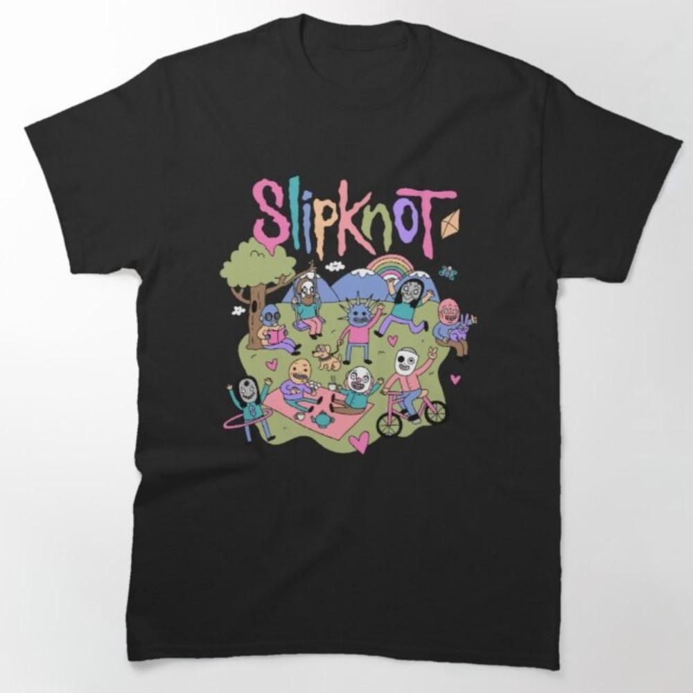 Slipknot Мультяшные Персонажи Счастливая Природа Веселье Унисекс Футболка Унисекс Футболка XXXL