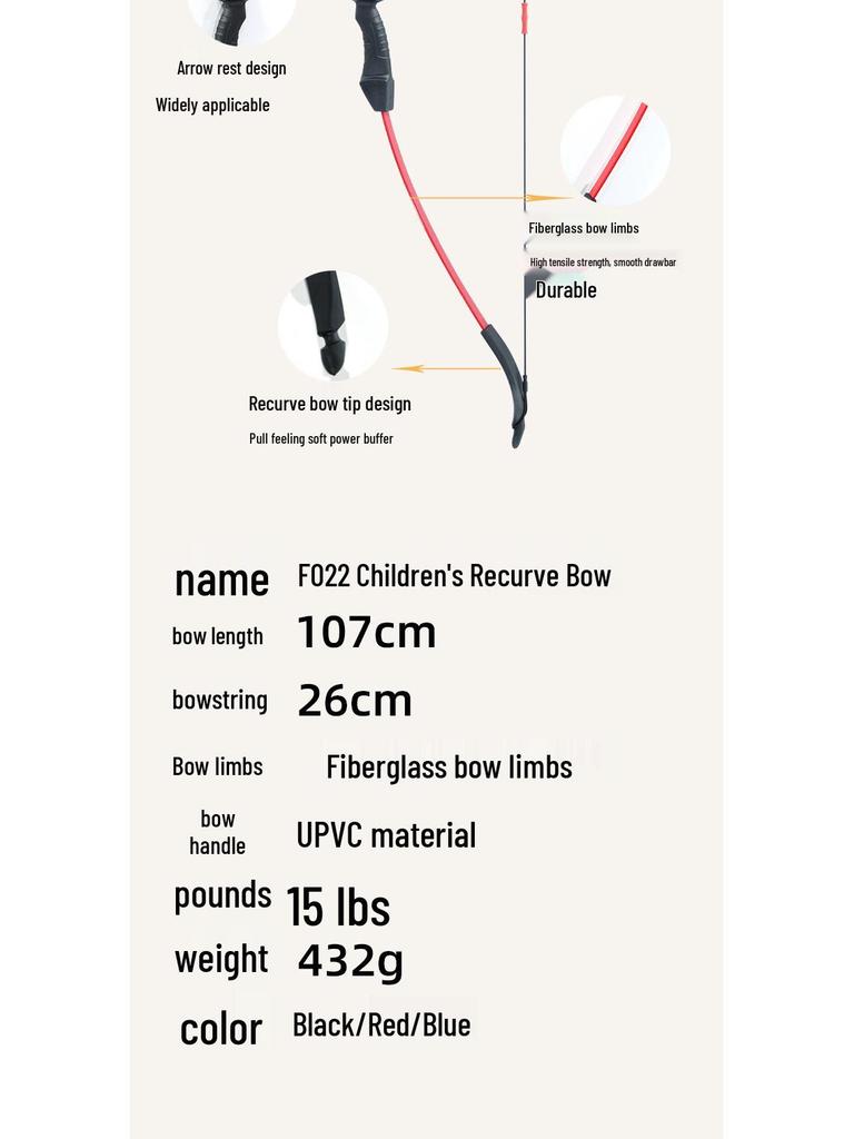 Kids' Recurve Bow Set with Suction Cup Arrows for Parent-Child Outdoor Fun