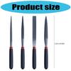 4Pcs Mini Steel Files Mini Needle Flat File For Stone Glass Metal Carving Craft Flat File Woodworking Hand Tool Set