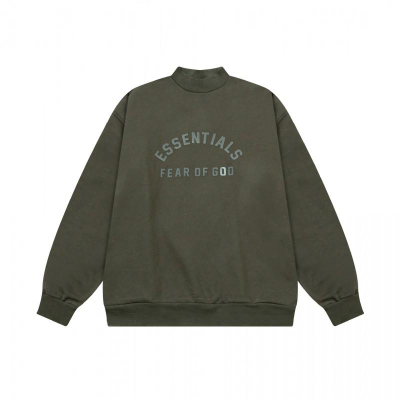 Unisex FOG Icon Double-Line Hoodie Cotton Warm Fleece Lined Crewneck Sweatshirt Winter Streetwear