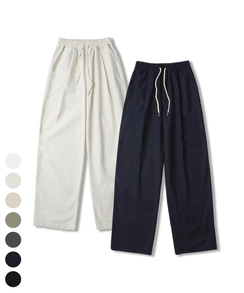 Wednesday Oasis Easy Linen Semi-Wide Elastic Waist Pants (7 Colors)