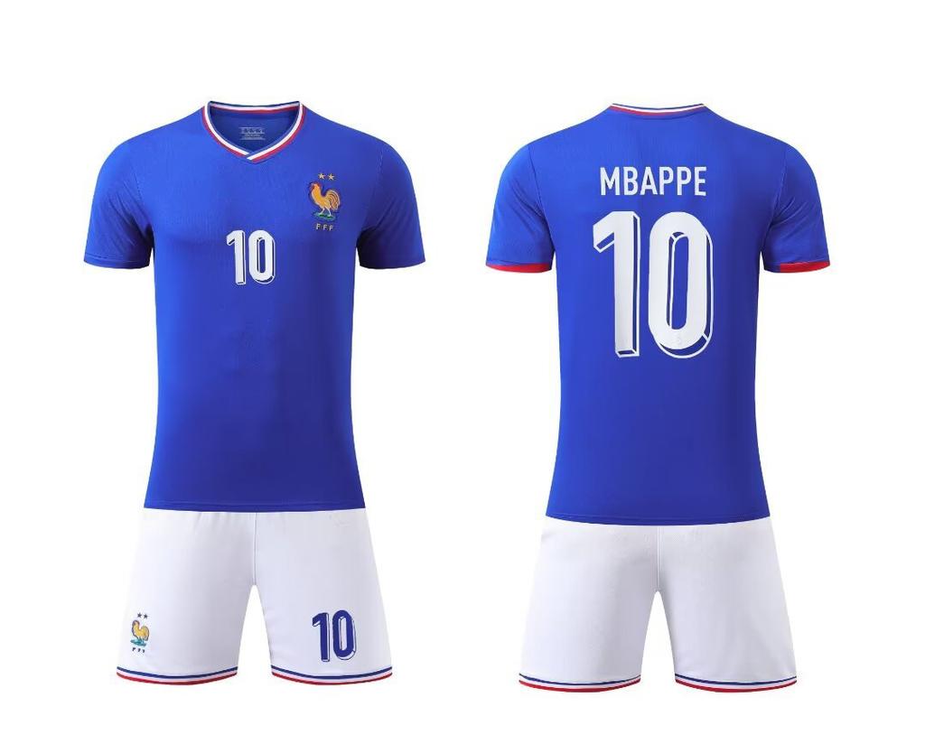 24-25 France Home No. 10 National Team Football Suit Children'S Clothing Adult Suit Size 14-3Xl