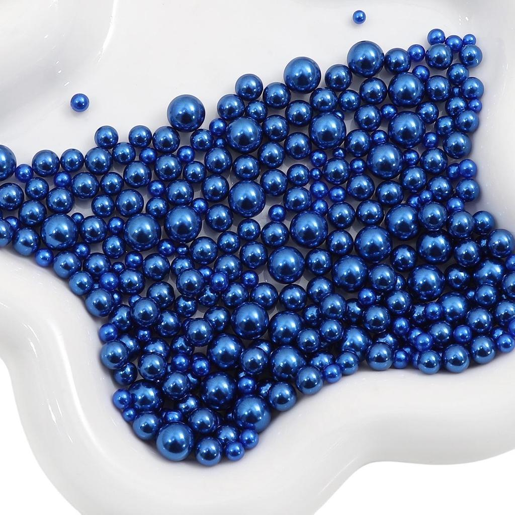 ABS Non-Porous Pearl-Plated Colored Round Beads for DIY Crafts and Fashion Accessories