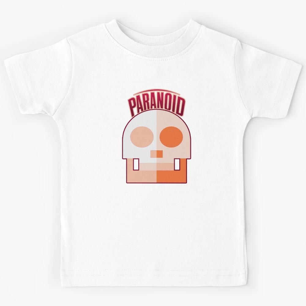 Paranoid. Orange skull Kids T-Shirt 100