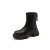 2025 Thick-soled Versatile Muffin High-heeled Elastic New Rear Zipper Short Boots Women's Autumn and Winter Retro Women's Boots Thin Boots