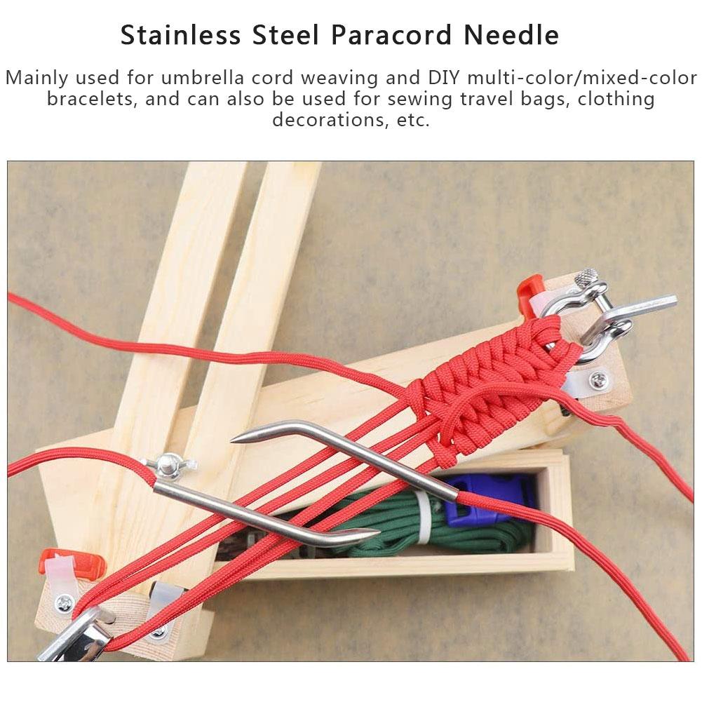 10Pcs/Set Stainless Steel Paracord Needle Knitting DIY Tool Bracelet Weaver Accessory