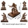 HDMbigmi King's Guard Knight Pen Holder, Pen Stand, Desk Organizer and Accessories, Resin Pencil Holder, Gift for Office or Home (Copper)