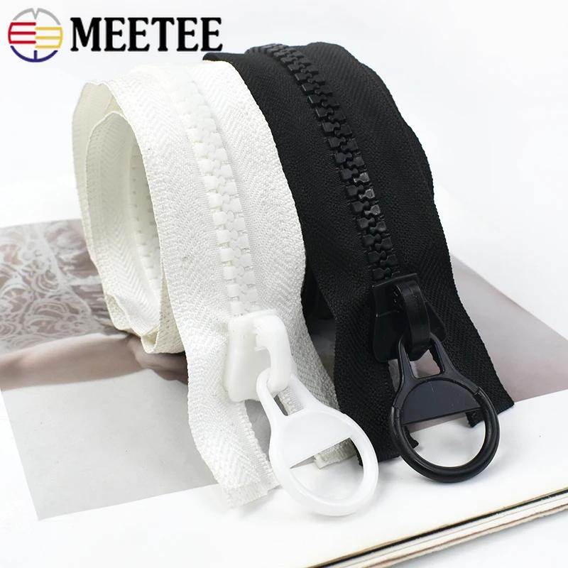 60-300cm 8# Meetee Resin Zippers Open-End Long Zipper for Coat Tent Bag Jacket Zip Sewing Closures Repair Kit DIY Accessories