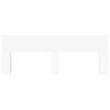 Headboard Cabinet with Storage White Wood Based Material
