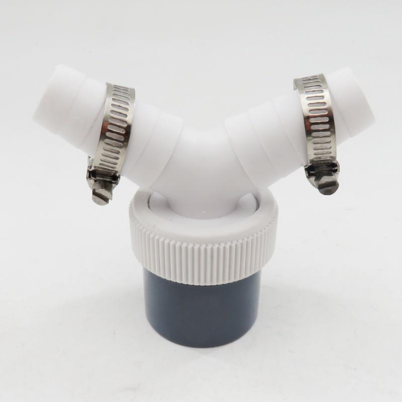 DN40 Three-Way Dishwasher Connector with Gasket for Washing Machine & Sink Overflow Pipe