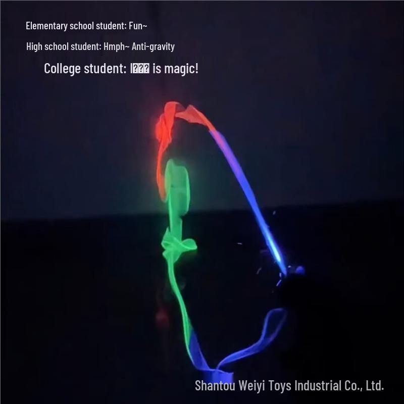 Luminous Rotating Rope Launcher: Decompression Propeller Toy