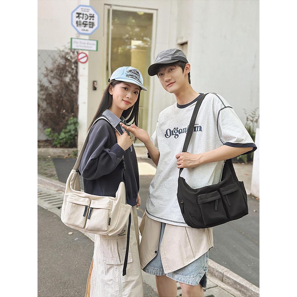 Japanische Hochkapazitäts-Pendeltasche, Umhängetasche, Tasche für weibliche Kunststudenten, Tasche für männliche Postboten, lässige vielseitige Umhängetasche