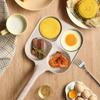 4-Cup Nonstick Egg Pan 4-in-1 Breakfast Pan with Wooden Handle Fast Heating Aluminum Omelette Skillet Pancake Eggs Burger Bacon Frying Pan