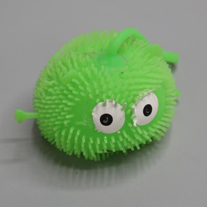 1PC Light Up Sounding Ball Flashing Bouncing Balls Hedgehog Ball (Color: Random)