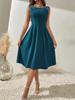 2024 Summer Women's Sleeveless Beaded Slimming Round Neck Dress