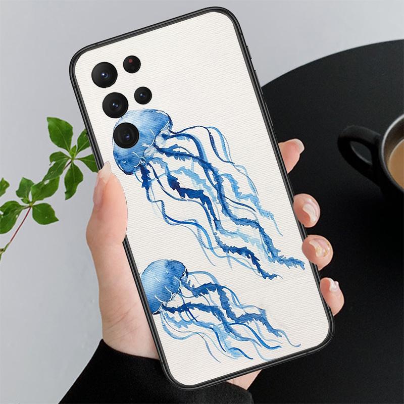 

Phone Case For Samsung A17 A55 A16 A56 A35 A15 A53 A54 A33 A34 A25 A05S A52 A52S A07 A26 A06 Sea Summer Dolphin Shark Turtle A15