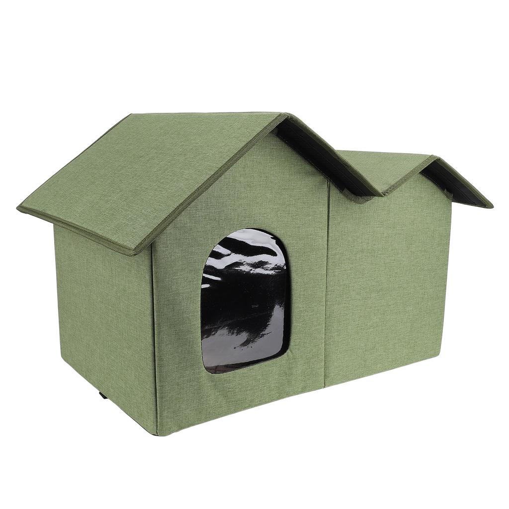 Cat House Large Space Water Resistant Closed Design Comfortable Portable Foldable Cat   for Indoor Pets