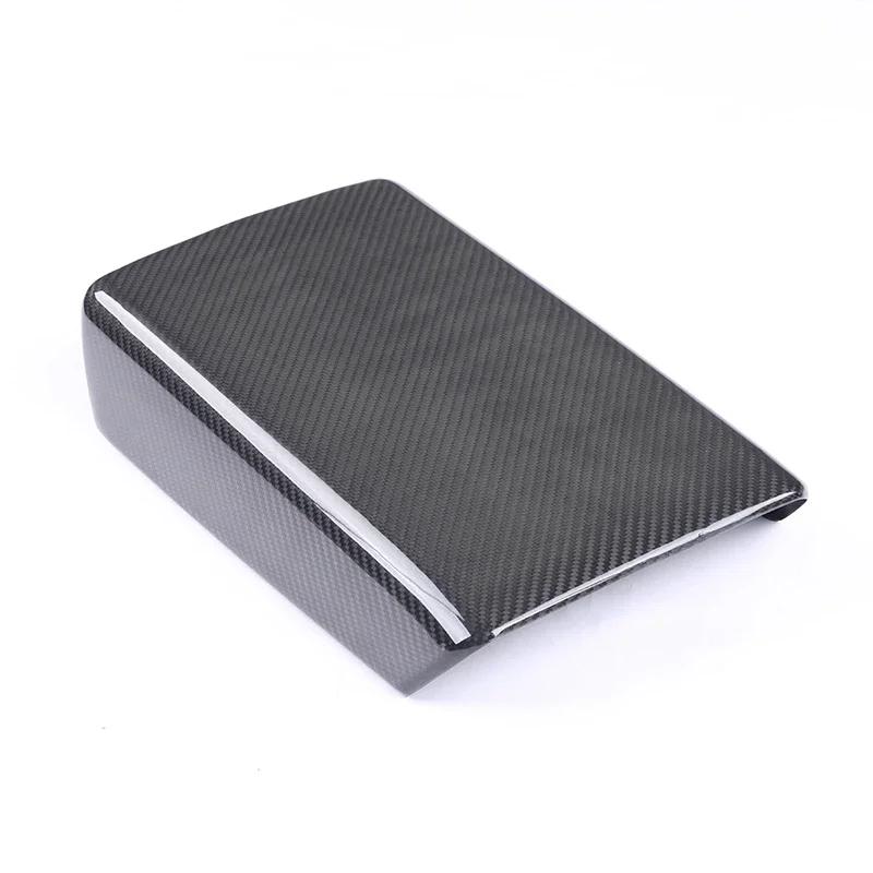 For Tesla Model 3 Y Accessories Armrest Protector Box 3K 240G Real Carbon Fiber Cover Center Console Panel Pad Model3 Highland