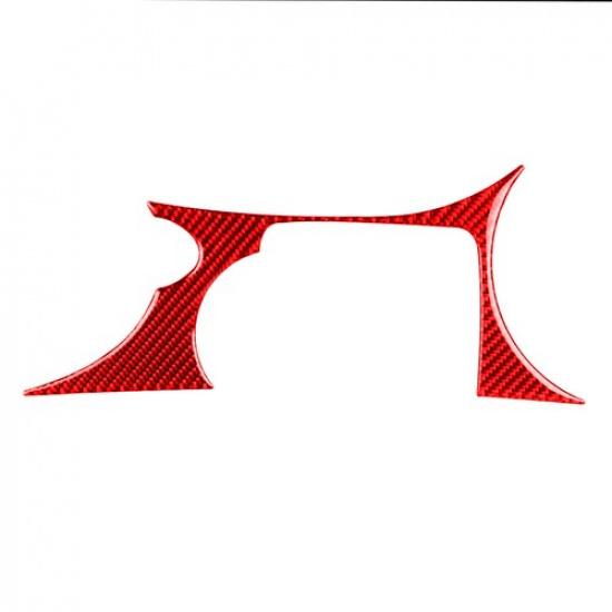Red Carbon Fiber Interior Center Cupholder Cover Trim For Nissan 370Z 2009-