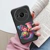 Handyhülle für Xiaomi Redmi A3 4G A3x Rosa Buchstabe Blume Schmetterling Stoßfest Weiches Silikon Cover Kameraschutz TPU Fundas